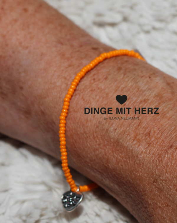 DINGE MIT HERZ Armband MICRO orange matt