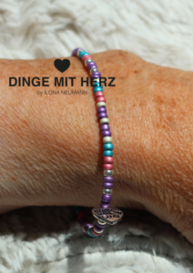 Dinge mit Herz Armband pastell türkis-rosa-lilamini pastell matt