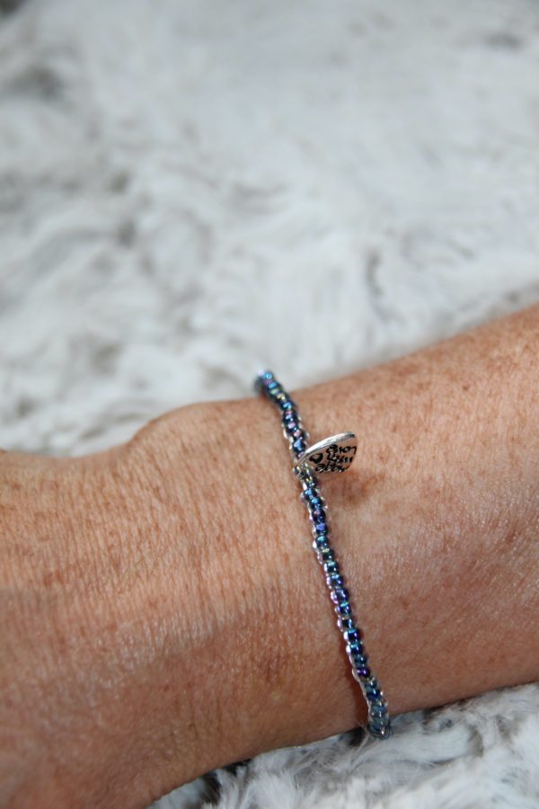 DINGE MIT HERZ Armband MINI multiblau schimmernd