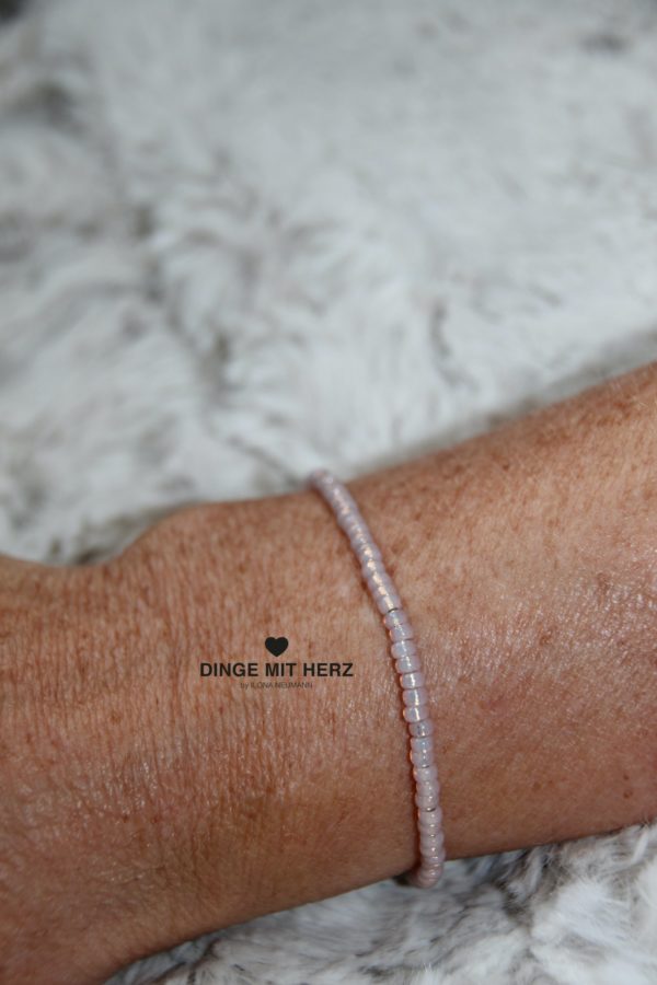 DINGE MIT HERZ Armband MINI puderrosa gold schimmernd