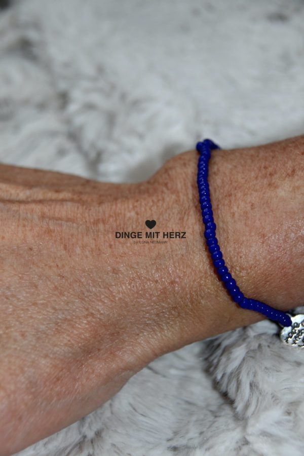 DINGE MIT HERZ Armband MINI royalblau