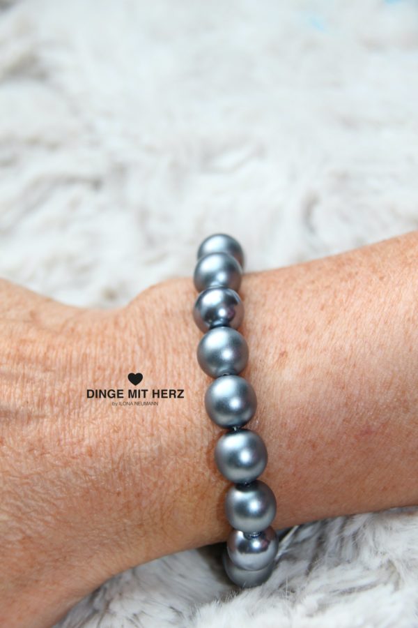 DINGE MIT HERZ Armband Sommer Sale dunklegrau schwarz weiß hellgrau groß