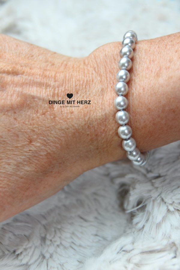 DINGE MIT HERZ Armband Sommer Sale silber hellgrau