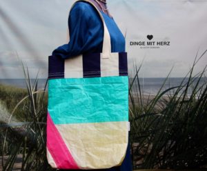 Dinge mit Herz Shopper große Tasche gesegeltes Segel