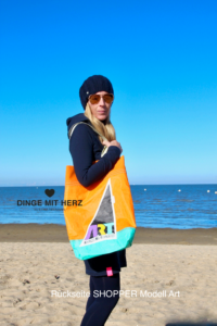 DINGE MIT HERZ Shopper ART aus gesegeltem Segel