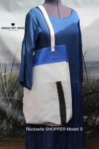 DINGE MIT HERZ Shopper Modell S Tasche aus gesegeltem Segel