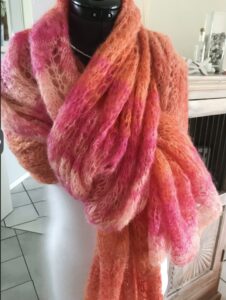 Damen Schal XXL Mohair Seide