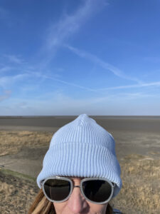 Hipster Mütze hellblau