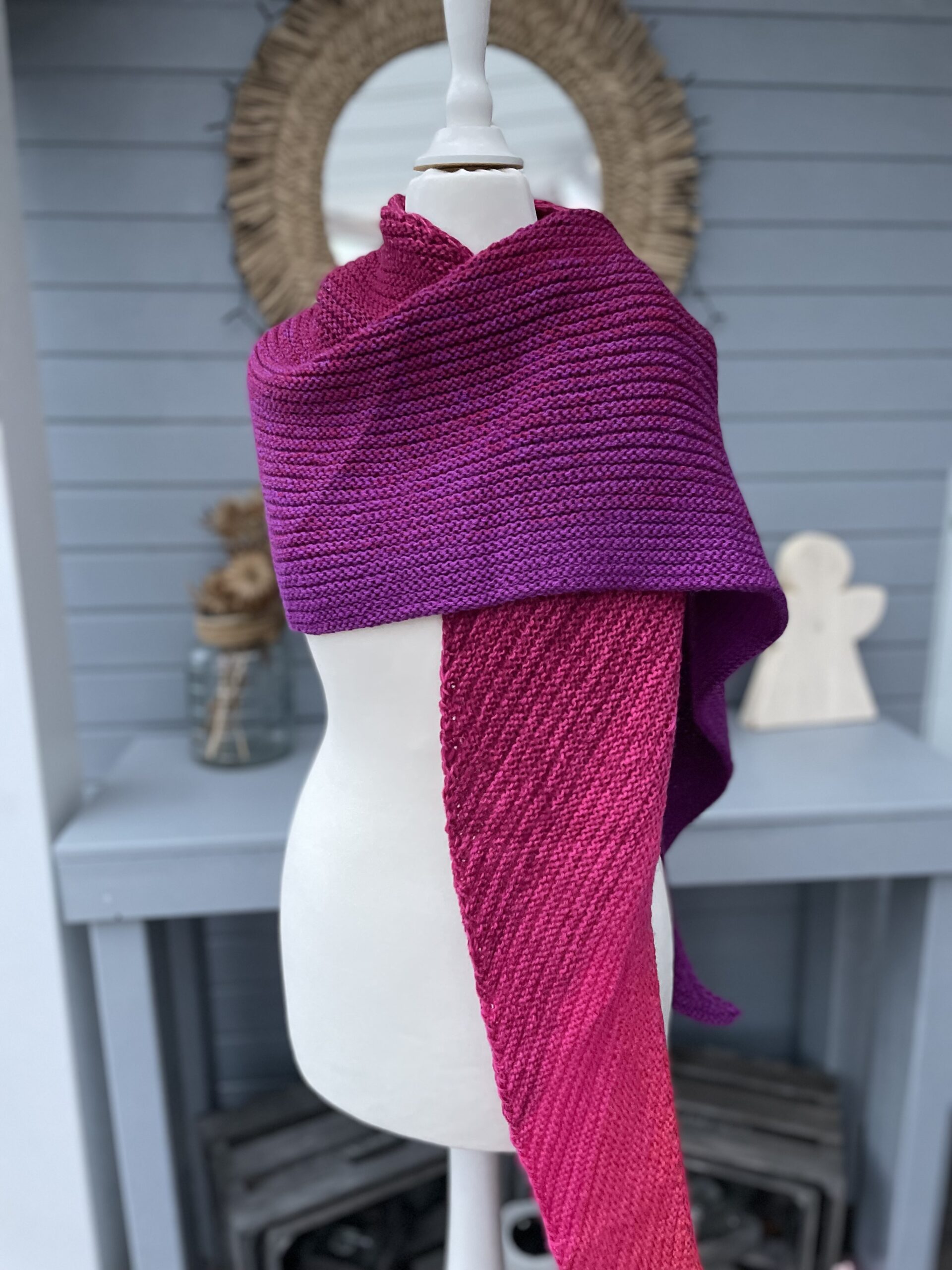 Schaltuch lang asymmetrisch mit Farbverlauf – Bild 3